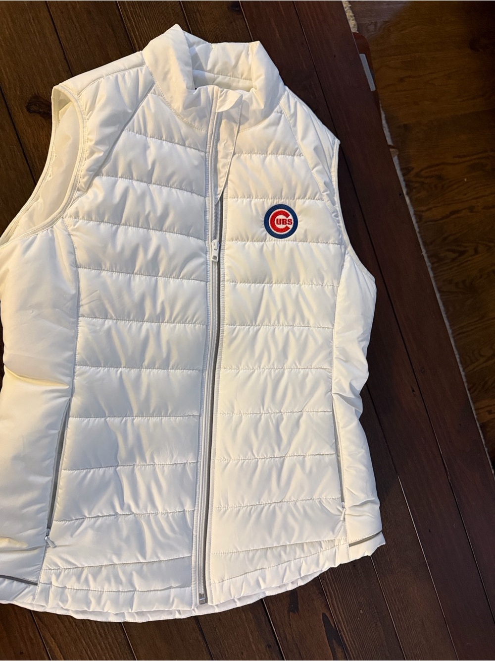 Cutter & Buck Chicago Cubs White Full-Zip Vest Size Medium